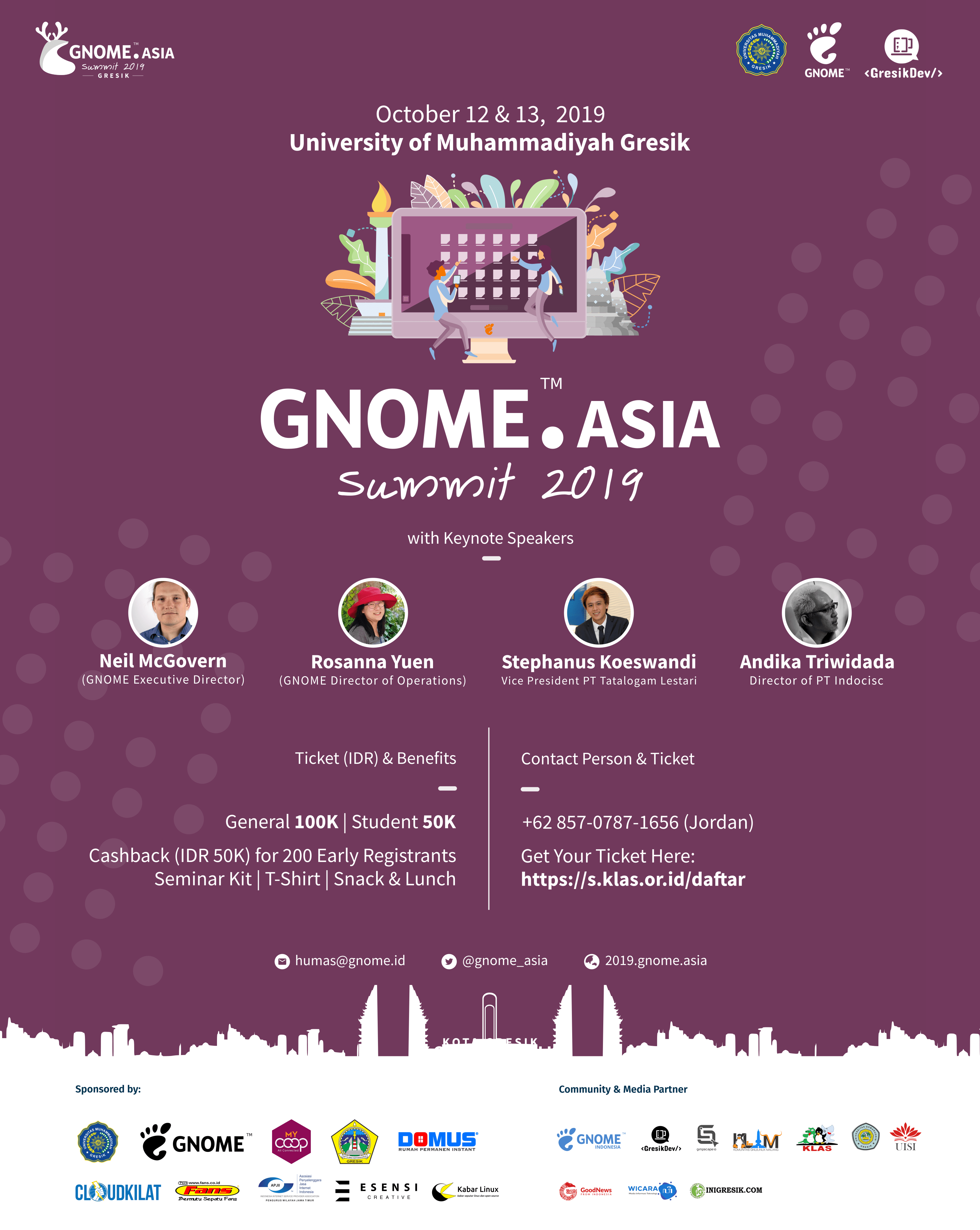 Poster GNOME.Asia Summit 2019